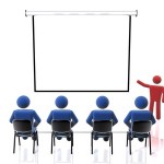 3D figure giving a presentation